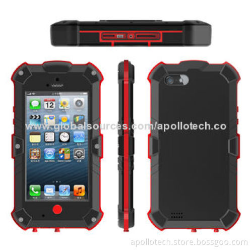 Phone Case for iPhone 5/5S with IP65 Waterproof/Dust-proof Level, Made of PC + ABS Raw Materials